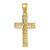 14k Polished Textured Crucifix Pendant