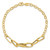 14k Polished Textured Fancy Link 7.75 inch Bracelet