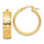 14K Polished Textured Hoop Earrings