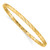 14K Polished Textured Twist 4.00mm Slip-on Round Bangle Bracelet