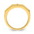 14k Polished Three Ridged Dome Ring