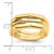 14k Polished Three Ridged Dome Ring