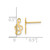 14K Polished Treble Clef Note Post Earrings