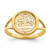 14k Polished Tree of Life in Circle Ring