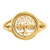 14k Polished Tree of Life in Circle Ring