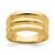 14k Polished Triple Ridge Dome Ring