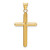 14k Polished Tube Cross Pendant - K6-27167B3E-5961