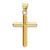 14k Polished Tube Cross Pendant - K6-8CF9E6D1-6472