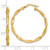 14k Polished Twisted 2.75 x 35mm Tube Hoop Earrings