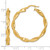 14k Polished Twisted 4.00 x 38mm Tube Hoop Earrings