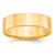 10k Yellow Gold 6mm Lightweight Flat Wedding Band Size 11.5