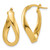 14K Polished Twisted Oval Hoop Earrings - TF-662AFEE1-6739
