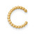 14k Polished Two Row Beaded Single Ear Cuff