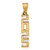 14K Polished Vertical 2025 Graduation Charm