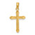 14K Polished w/ Scroll Design Cross Charm