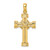14k Polished w/ X In Center of Cross Charm