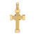 14k Polished w/ X In Center of Cross Charm