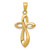 14K Polished w/Satin Figure 8 Cross Pendant