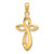 14K Polished w/Satin Figure 8 Cross Pendant