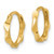 14K Polished Wavy Hinged Hoop Earrings