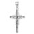 14k Polished White Gold Diamond-cut Textured Crucifix Pendant