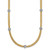 14k Polished with Rhodium 5-Station Diamond-cut Beads 4mm Flexible Mesh 18 inch Necklace