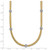 14k Polished with Rhodium 5-Station Diamond-cut Beads 4mm Flexible Mesh 18 inch Necklace