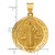 14K Polished/Satin St. Benedict Reversible Hollow Medal