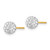 14k Post 6mm Crystal Ball Earrings