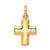 14k Puffed Cross Charm