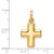 14k Puffed Cross Charm
