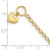 14k Puffed MOM Heart Dangle 7.5 inch Toggle Bracelet
