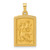 14K Rectangular Hollow St. Christopher Medal