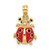 14K Red Enameled Ladybug Charm - K6-DBE4C741-6178