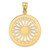 14K Retro Daisy In Round Frame Charm