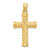 14k Reversible Diamond-cut Cross Pendant - K3-7D6EA6BA-4328