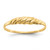 14K Ridged Dome Ring