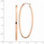 14k Rose 2mm Square Tube Oval Hoop Earrings