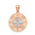 14K Rose and White Gold Medium Nautical Compass Pendant