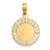 14K Rose and White-plated Polished CZ Baguettes Mary Round Pendant