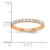 14k Rose Gold 1 carat Lab Grown Diamond VS/SI+ G+ Size 5.5 Shared Prong Eternity Band