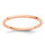 14K Rose Gold 1.2mm Flat Polished Stackable Band Size 10