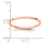 14K Rose Gold 1.2mm Flat Polished Stackable Band Size 8