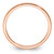 14K Rose Gold 1.2mm Half Round Polished Stackable Band Size 8
