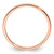 14K Rose Gold 1.2mm Half Round Satin Stackable Band Size 4.5