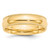 10k Yellow Gold 6mm Milgrain Half Round Comfort Fit Wedding Band Size 10.5