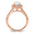 14k Rose Gold 1/2 carat Lab Grown Diamond VS/SI+ G+ 1 1/2 carat Center Oval Semi Mount Halo Engagement Ring