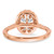 14k Rose Gold 1/2 carat Lab Grown Diamond VS/SI+ G+ 1 1/2 carat Center Oval Semi Mount Halo Engagement Ring