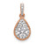 14k Rose Gold 1/2 carat Lab Grown Diamond VS/SI+ G+ Complete Teardrop Dangle Pendant