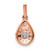 14k Rose Gold 1/2 carat Lab Grown Diamond VS/SI+ G+ Complete Teardrop Dangle Pendant